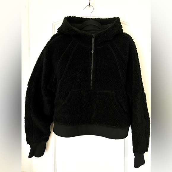 EUC Lululemon Scuba Oversized Sherpa 1/2 Zip// Black / M/L - Picture 2 of 5